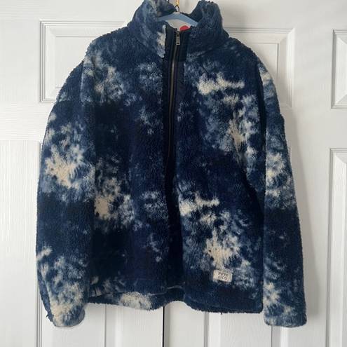 Frye & Co Tie Dye Faux Fur Teddy Jacket Size XXL