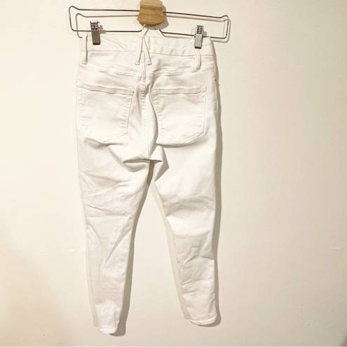 Good American  Size 00 24 White Good Legs Cropped Jeans