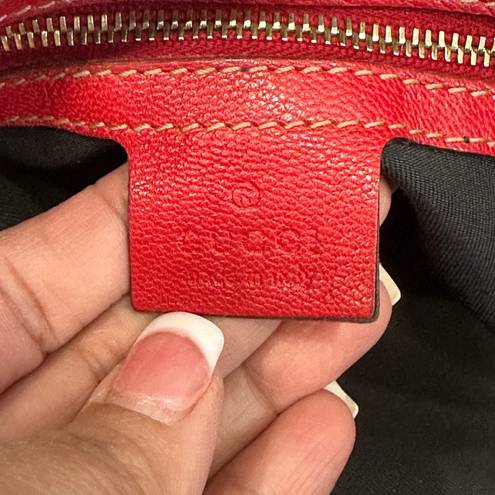 Gucci  Cruise Red Leather Chain Shoulder Bag