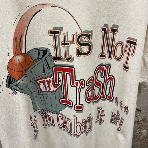 The Vintage Shop TSI Vintage 1990s Single Stitch It’s Not Trash If You Can Back It Up Sport Tee