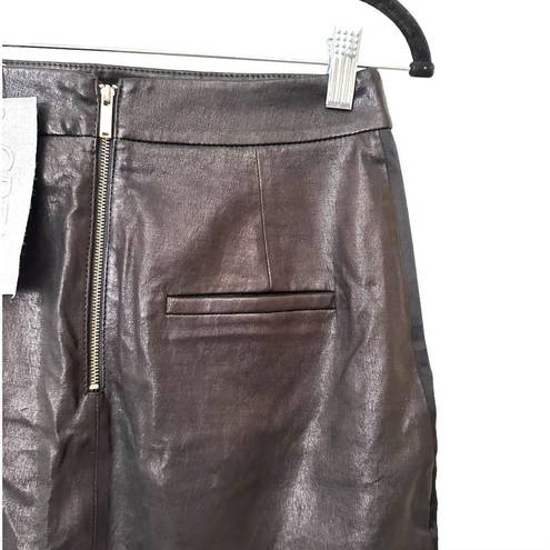 Jason Wu GREY  Genuine Leather Mini Skirt NWT Sz 4‎