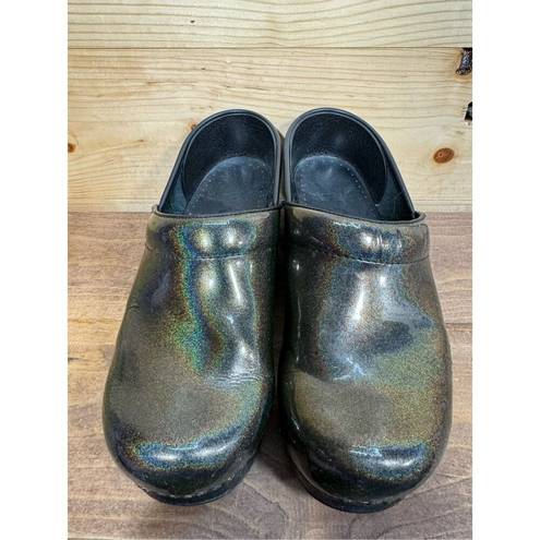 Dansko  Professional Women’s Size 36 Green Prism Sparkle Patent Leather Clogs Sho