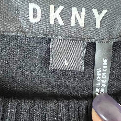 DKNY Neutral Colorblock Sweater Size Large