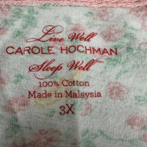 Carole Hochman  Women's Live Well Sleep Well Sleep Shirt Size 3X Floral