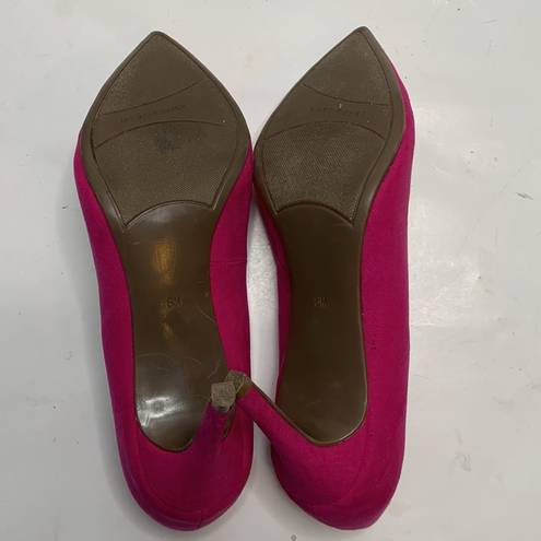 Marc Fisher  Women Heels Shoes Open Toe Pink Orange Red Vegan Stilettos Sz 8.5