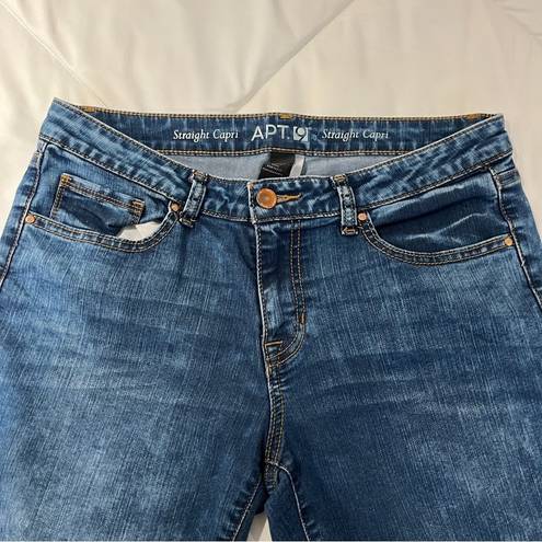 Apt. 9  straight capri acid wash jeans