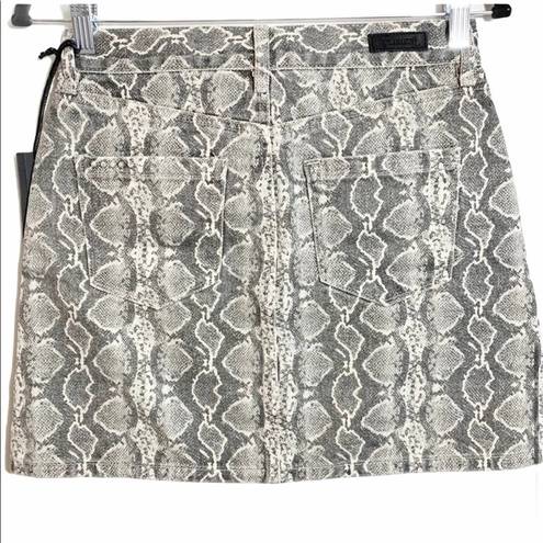 BLANK NYC Snake Print Denim Skirt