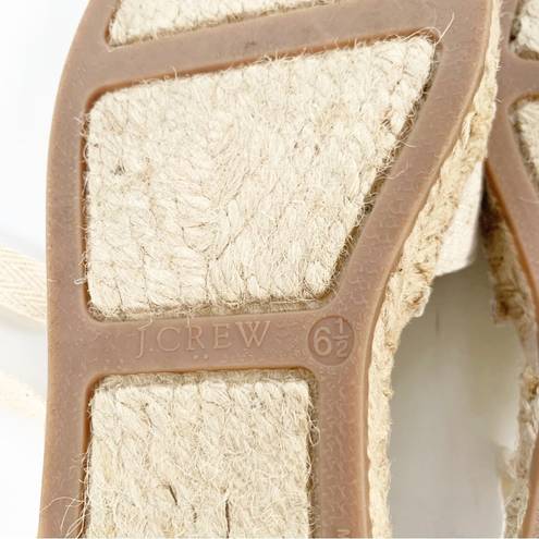 J.Crew  D'Orsay lace-up espadrilles Beige Gold 
Item AX839 Size 6.5 NWT