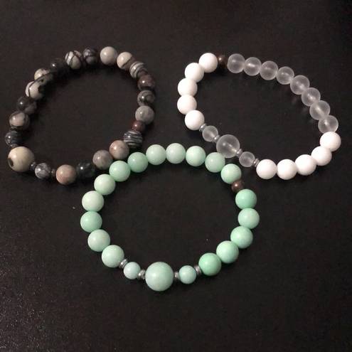 Elevated faith (3) new  natural stone bracelets