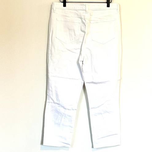 L'Agence NWT  Audrina High Rise Straight Jean in Blanc Worn Destruct - Size 32