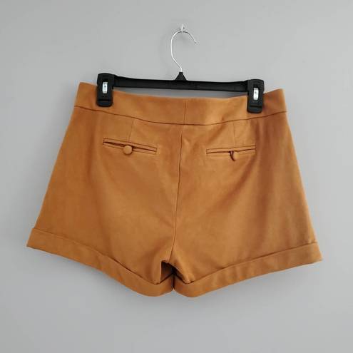 Krass&co Eva Mendes NY& Tan Faux Suede Cuffed Shorts 4