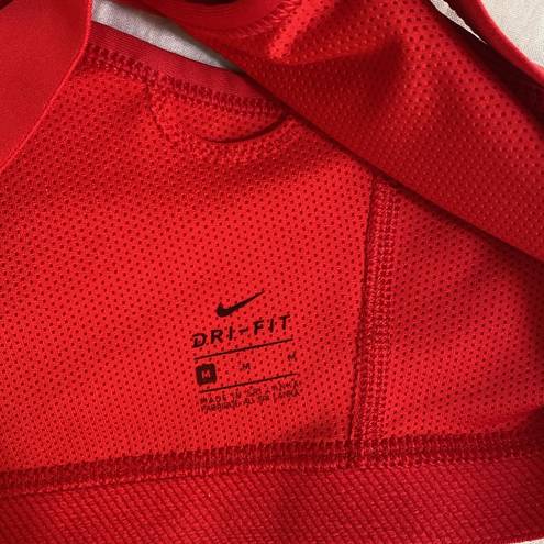 Nike High Neck Red Sports Bra