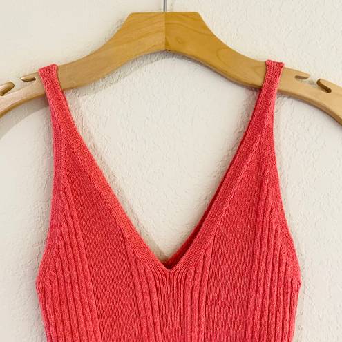 Anthropologie // NWOT Coral Knit V Neck Tank