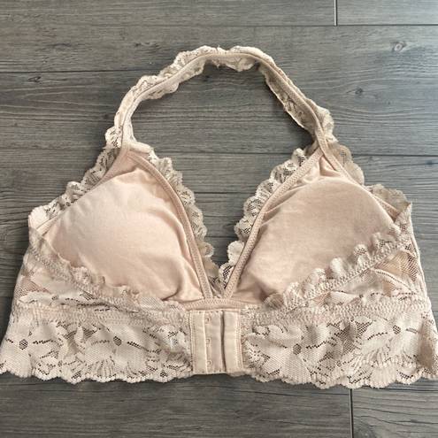 Aerie Halter Bralette with Removable Pads -Tan/Nude