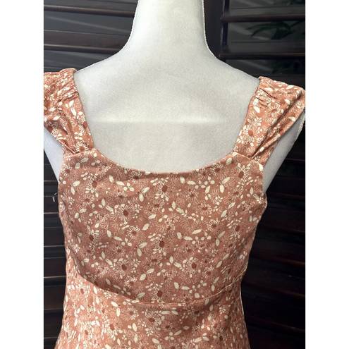 Treasure & Bond  Women's Pink Floral Satin Sleeveless Cap Sleeve Blouse S NWOT