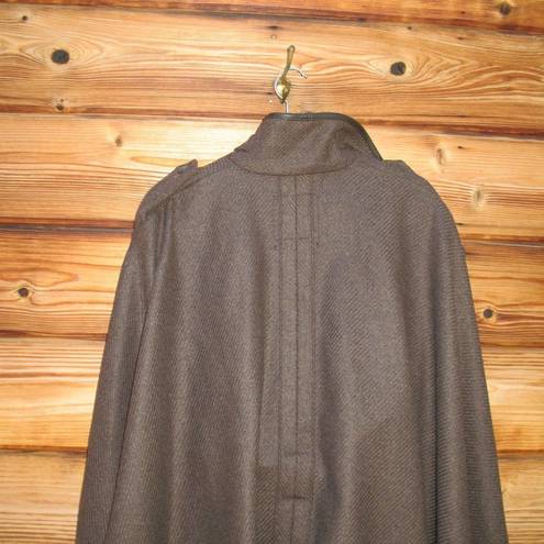 All Saints Wool Blend Military Cape Jacket Coat