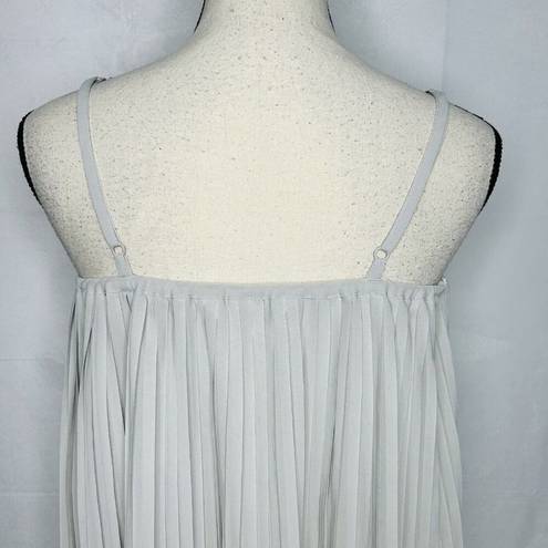 Victoria's Secret  Angels Sz S/M Gray Sheer Babydoll Pleated Chiffon Nightie