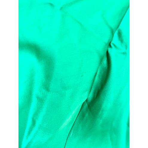 Meshki NWT  Tabitha Cowl Neck Satin Mini Slip Dress Emerald Green Women's Medium