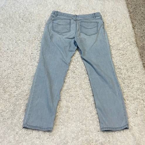 J.Jill  Skinny Ankle Jeans Light Wash Medium Rise Denim Size 8 Blue Stretch