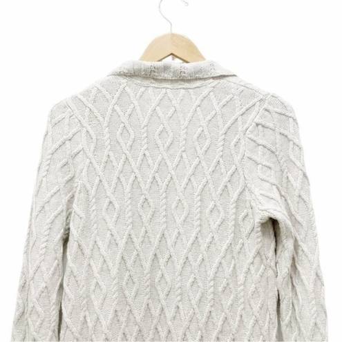 J.Jill  Longline Fisherman Cardigan Oatmeal Button Front Sweater Women’s Size XS