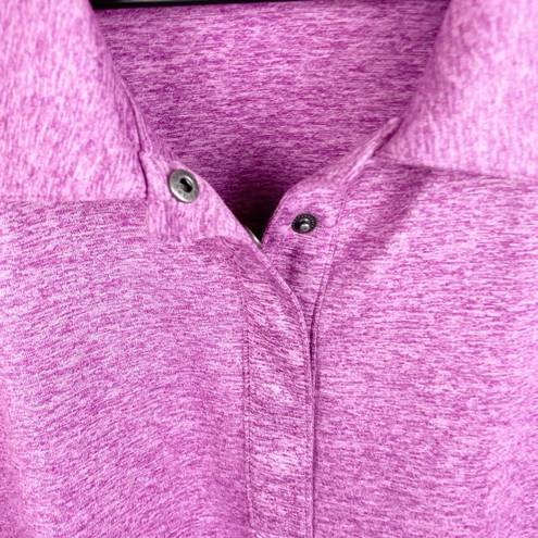 Tek Gear  DryTek Women's Athletic Polo Shirt Dress Heathered Purple Size Large