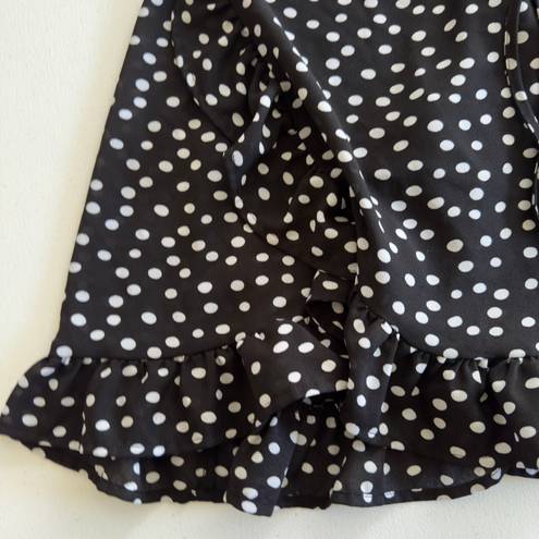 Princess Polly Her Jewel Mini Wrap Dress Polka Dot Adjustable Spaghetti Straps 4