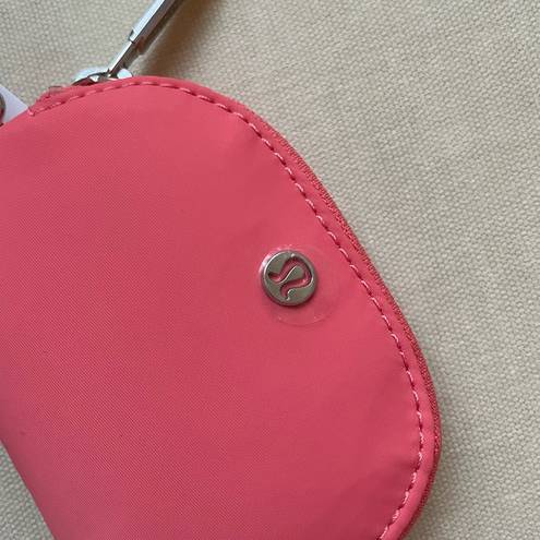 Lululemon Dual Pouch Wristlet - Pink Mist/Raspberry Cream/White