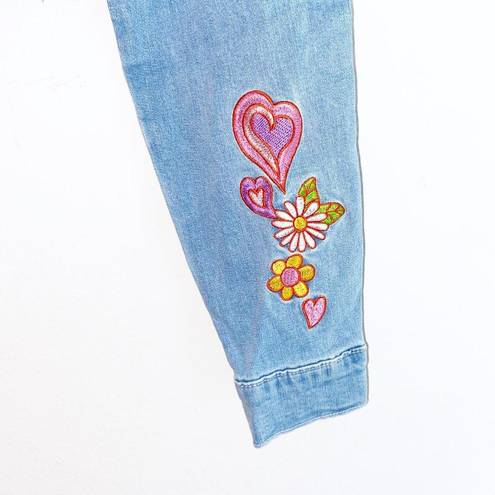 Dolls Kill Embroidered Jean Jacket