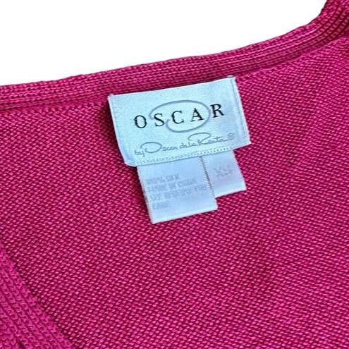 Oscar de la Renta  silk Barbie pink sleeveless blouse