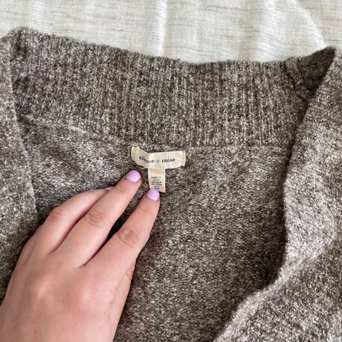 Silence + Noise Grey Crossover Sweater