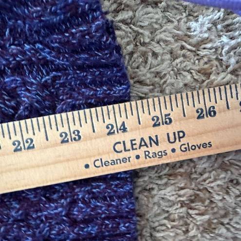 Talbots Purple Blue Merino Wool Blend with Side Zips Pullover Sweater sz medium