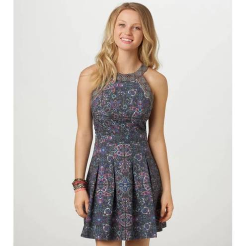 American Eagle Halter Paisley Print Mini Dress