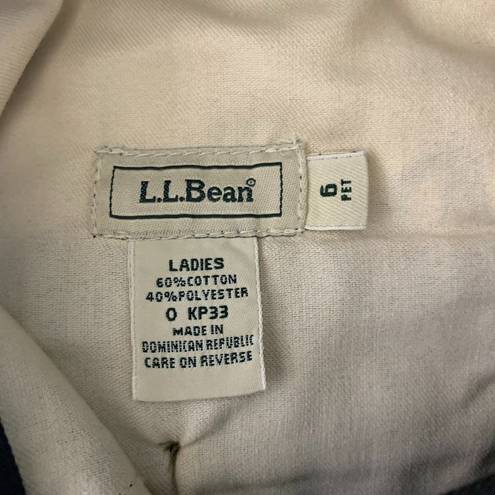 L.L.Bean Vintage  Pleated Front Pants 6P Black Pockets Button Zip Deadstock