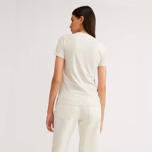 Everlane The Organic Cotton Crew Tee In Heather Oat