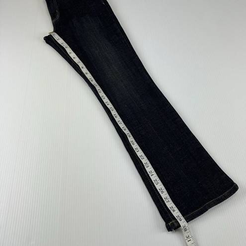 Lee  Slender Secret Lower On The Waist Jeans 10 Short Blue Dark Wash Distressed
