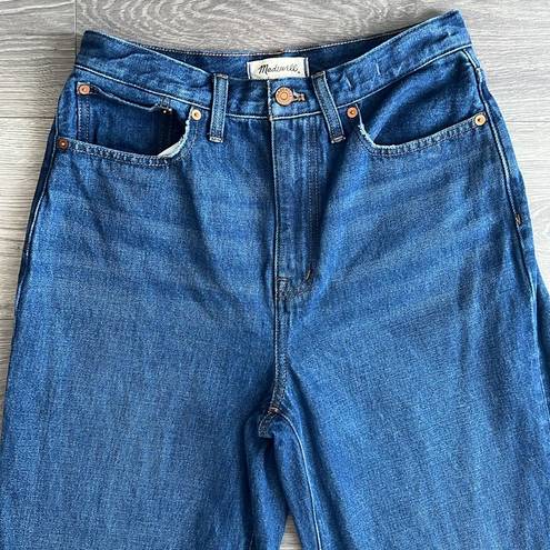 Madewell  Baggy Straight Jeans Dark Worn Indigo Hemp Cotton 28 Waist EUC $98