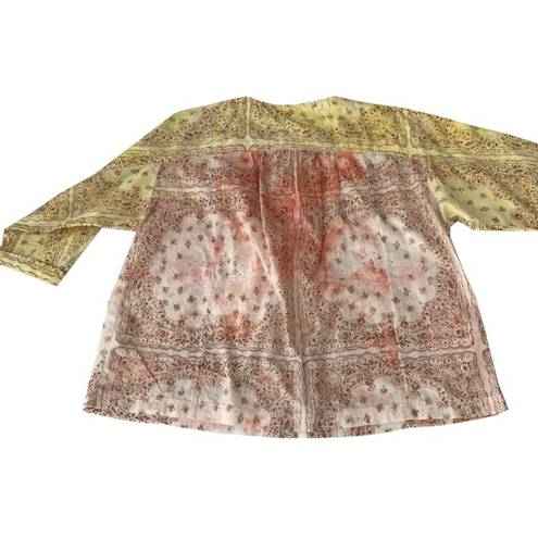 Pilcro  The Tavi Batik‎ Button Down Blouse