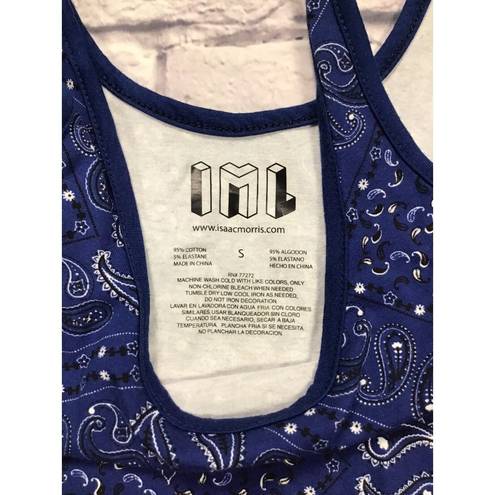 One Piece IML Womens Blue Bandana Graphic  Bodysuit Size Small