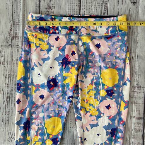 LuLaRoe  Fleeced Lined Spring Floral Capris.  Size Large.