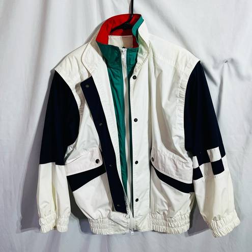 London Fog  vintage women’s size medium white, red and green jacket