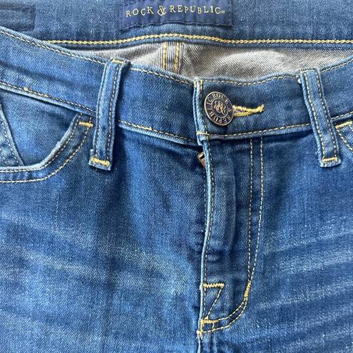 Rock & Republic  Denim Roskilde Capri Cropped Jeans Size 10