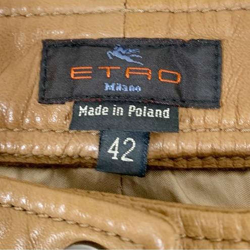 L.A.M.B. Etro Leather Moto Pants Size EU 42 US 6