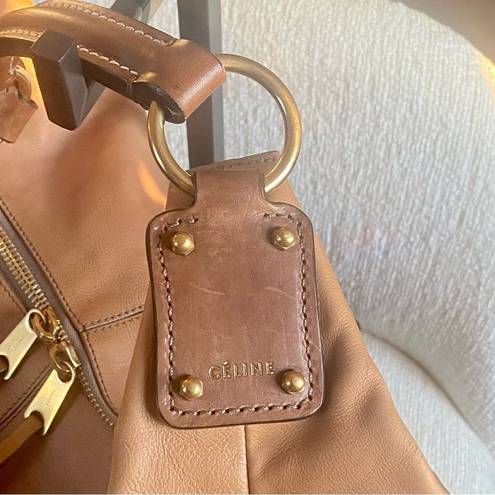 CELINE  Leather Round Hobo Shoulder Bag