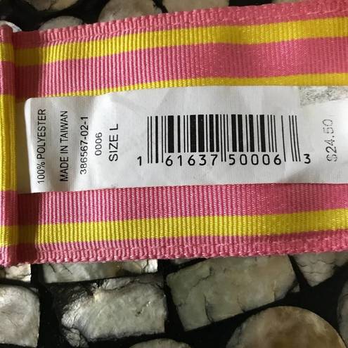 Gap  striped wide accent belt Pink and yellow large barbiecore