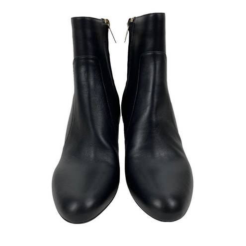 Jimmy Choo  85mm JC Logo Black Calf Leather Ankle Boots Size 37