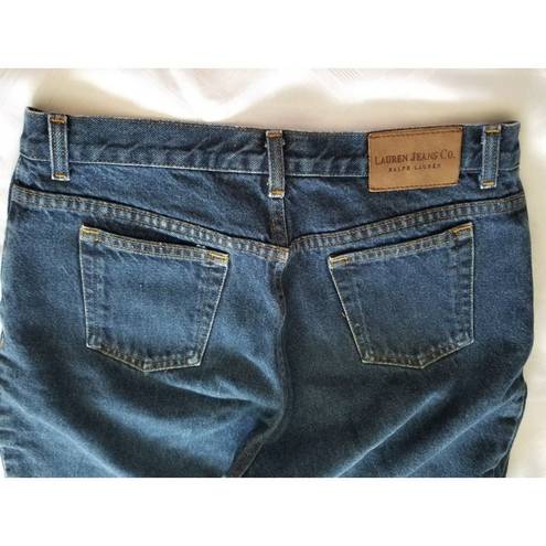 Krass&co Lauren Jeans  Classic Straight Leg Mom Jeans Dark Blue Womens Size 12P 32x27