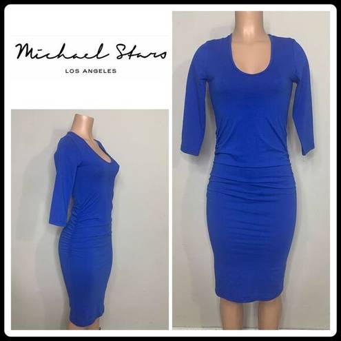 Michael Stars New   blue midi dress