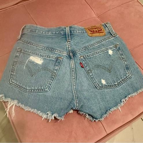 Levi’s  501 Cut off Denim Shorts size 24W