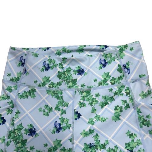 Tuckernuck  Light Blue English Ivy 7” Ava Bike Shorts US S