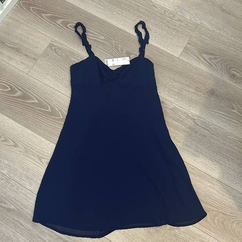 Urban Outfitters NWT  Navy Blue Mini Dress Size Large Sweetheart Neckline